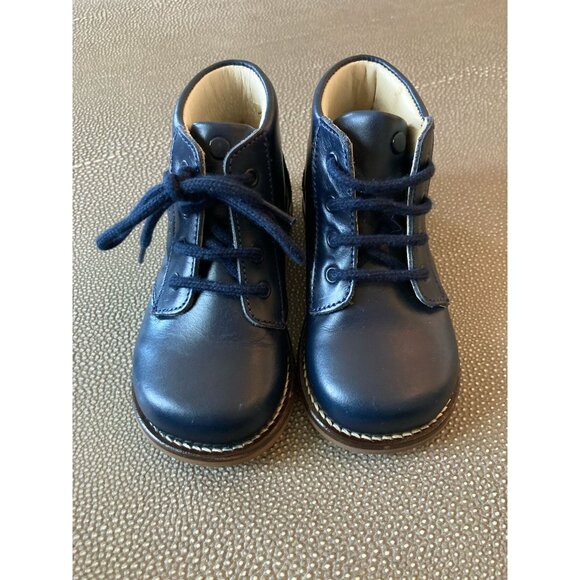 Jacadi Blue Leather Mid Boot EU 22/ US 6 EUC - Picture 2 of 4